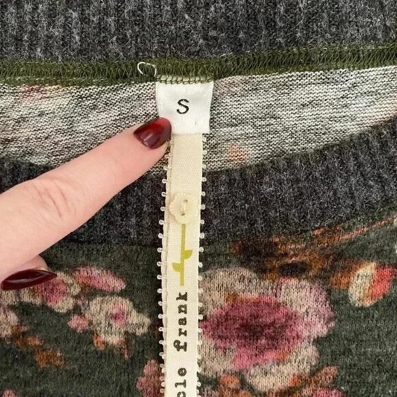 UNCLE FRANK Anthropologie Floral Print mini Dress size Small Tier Sleeve - Picture 2 of 6